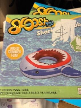 Stoosh Shark Swim Ring in Blue, Red, White